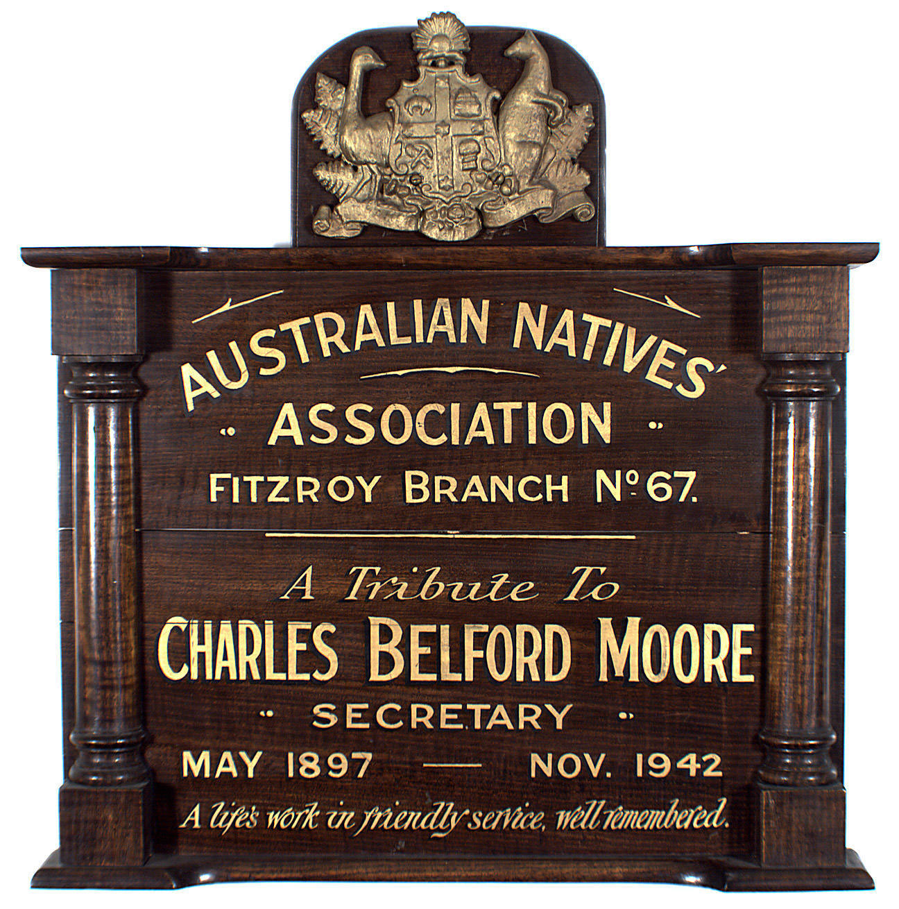 Australian Natives Association Honour Board.