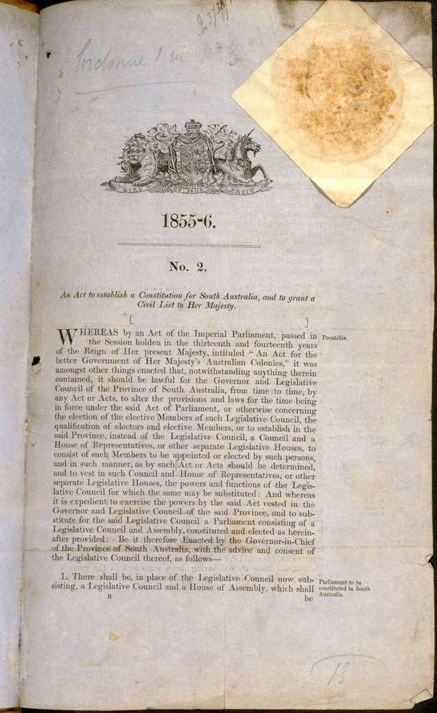 Constitution Act 1856 (South Australia).
