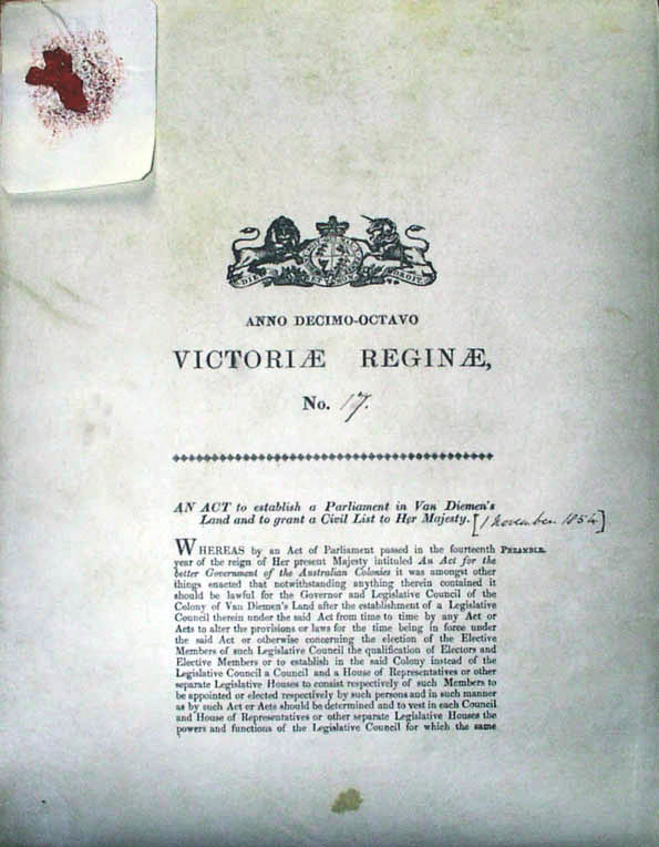 Constitution Act 1855 (Tasmania).