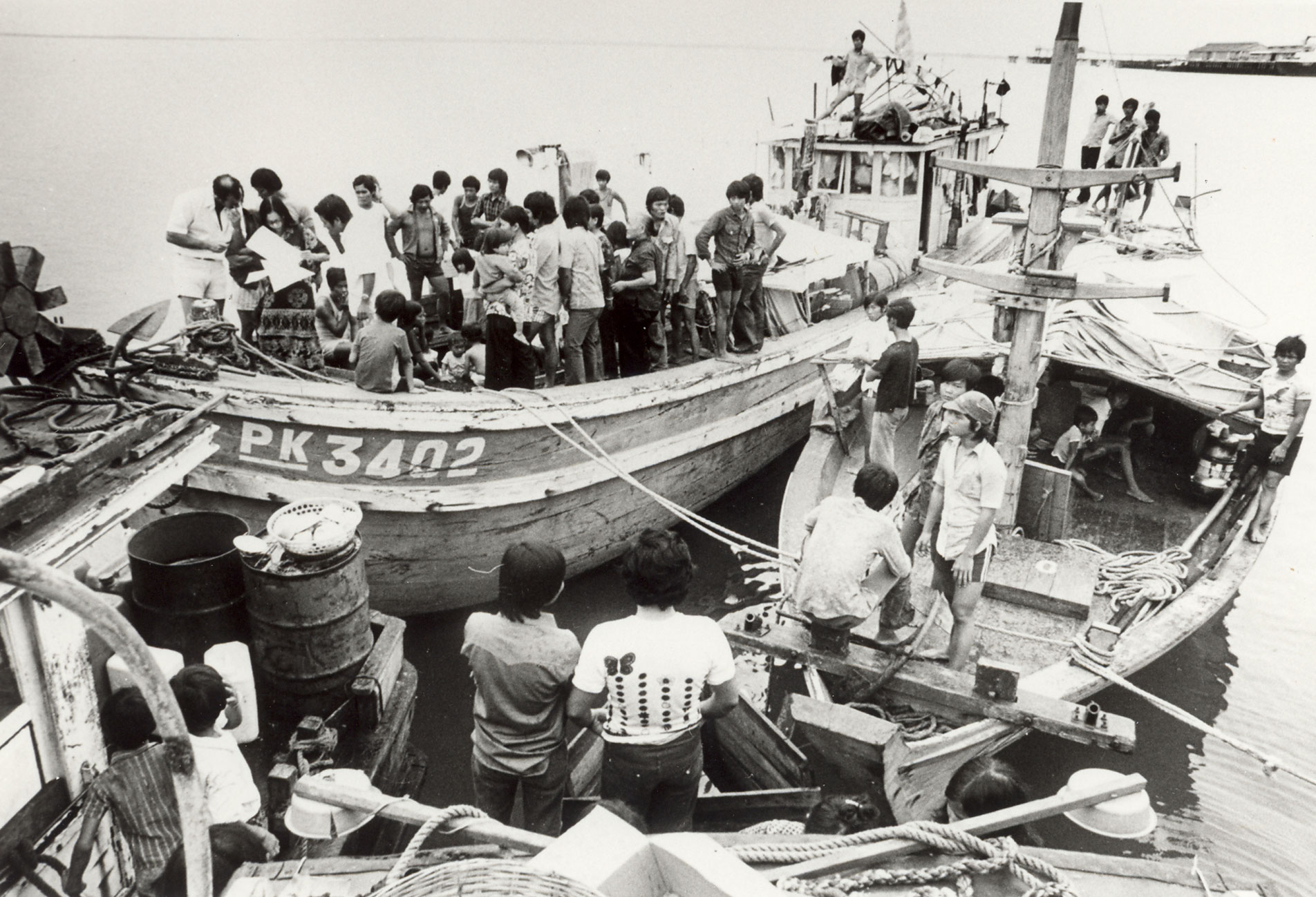 <p>Vietnamese refugees arriving in Darwin Harbour</p>
