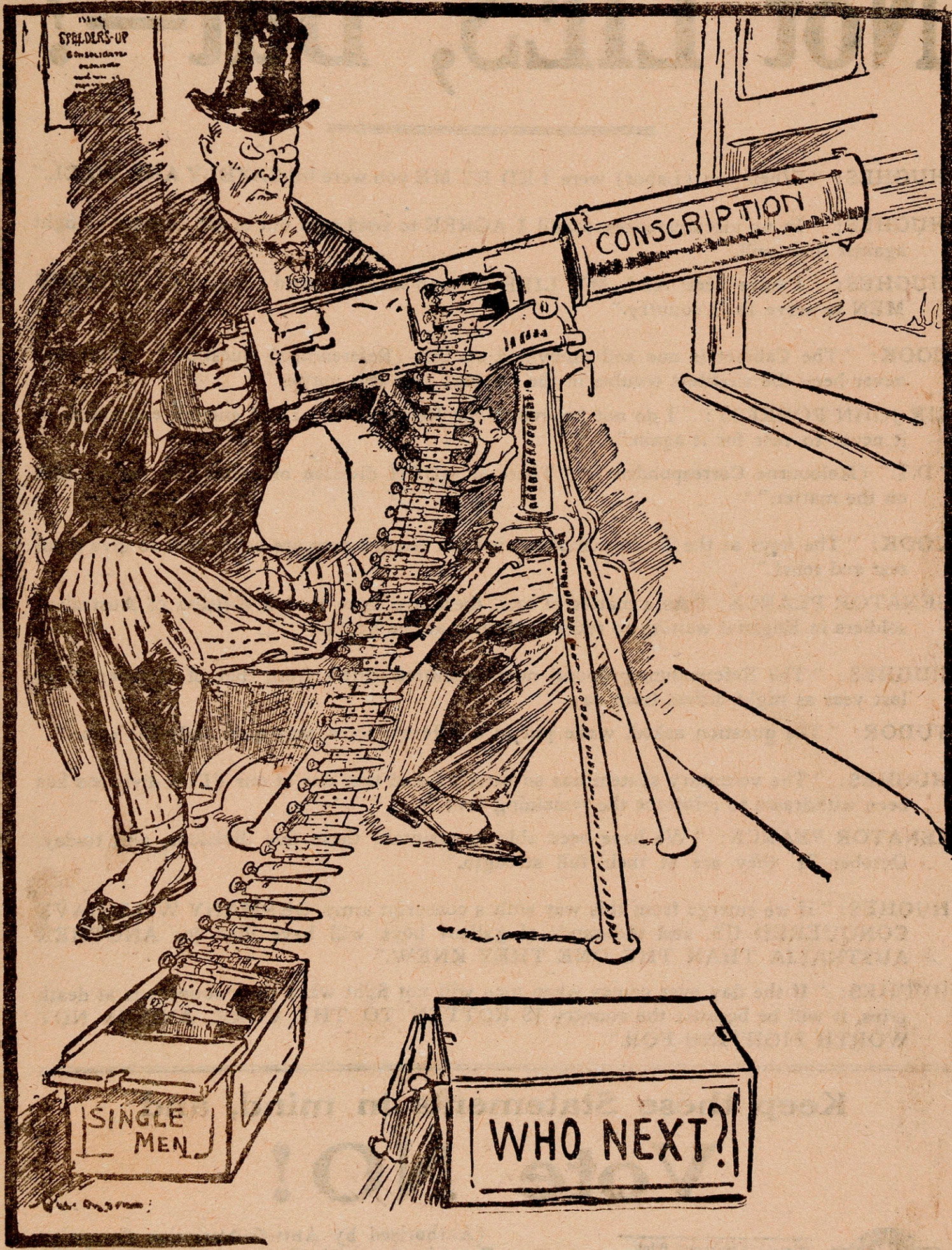 ‘Who next?’ leaflet, 1916 or 1917.