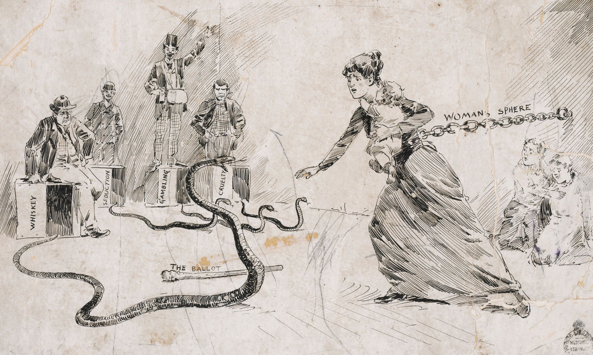 ‘The ballot’ cartoon, 1891