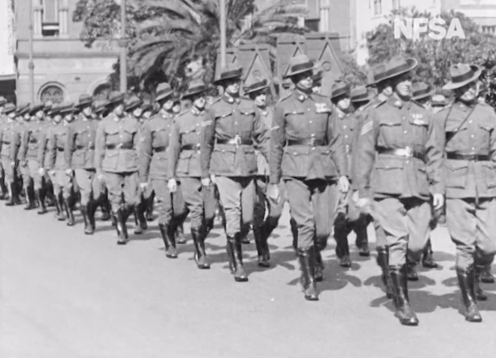 Early Anzac Day march (1926) (silent)