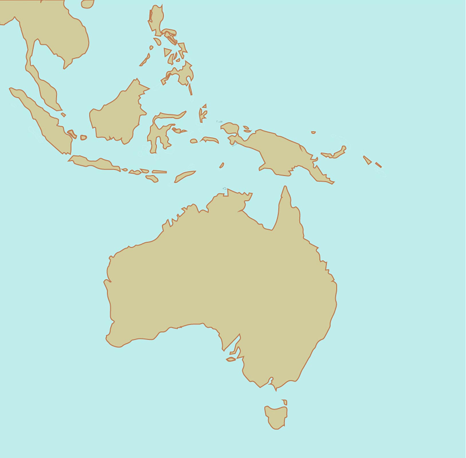 Map A: Australia and South East Asia today