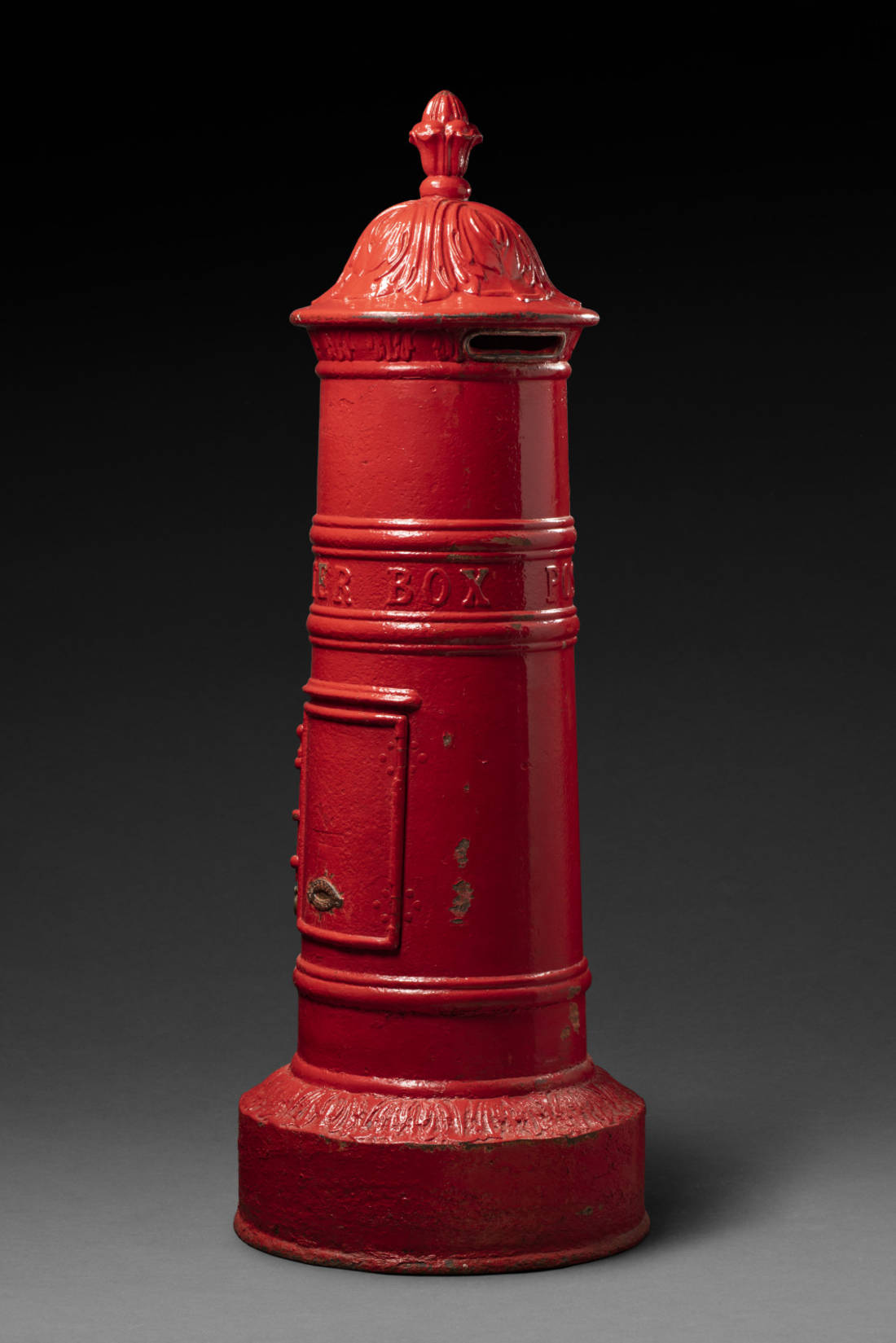 New South Wales Postal Service cylindrical red cast iron post box