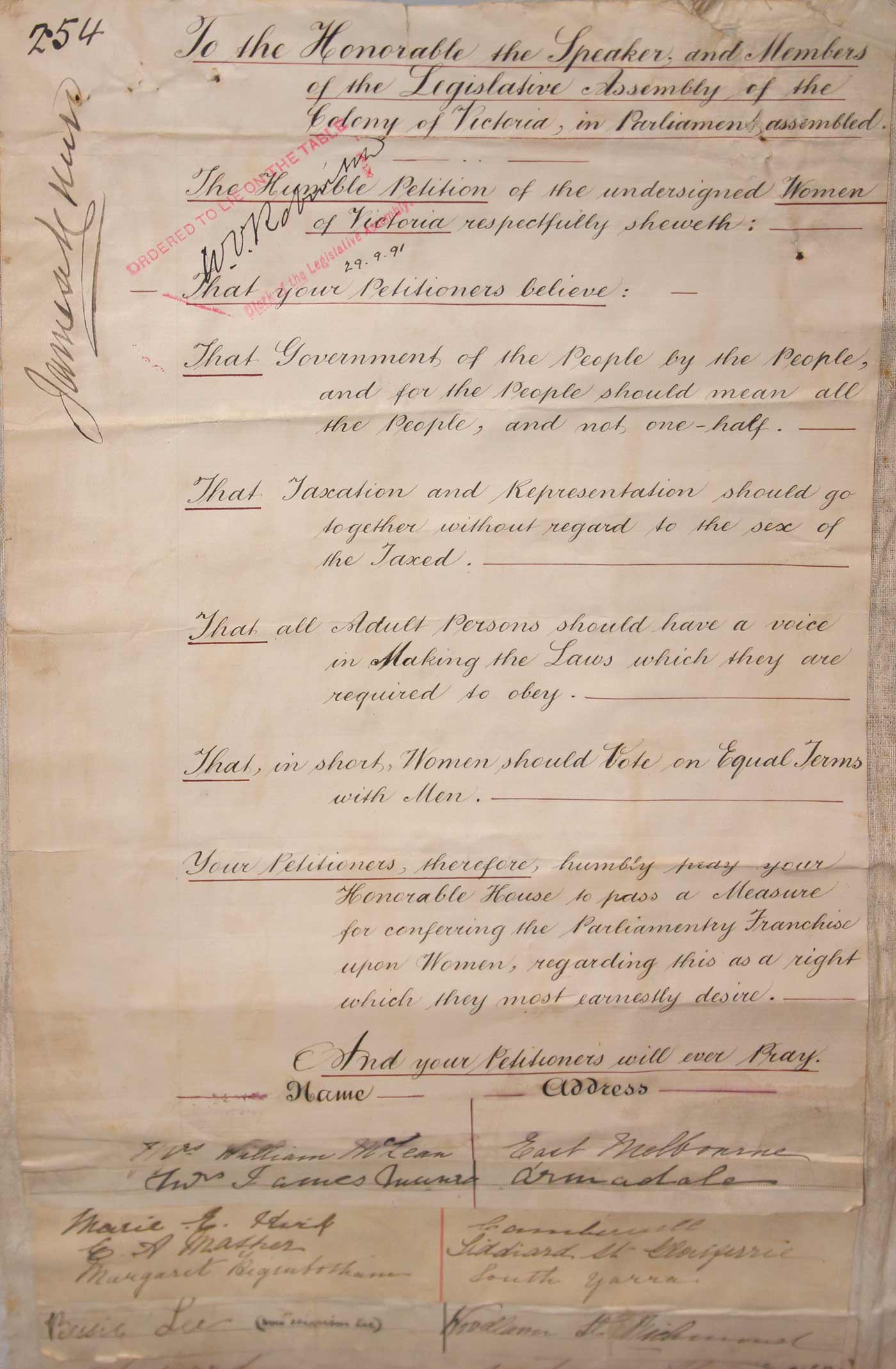 An old document with handwritten text.  