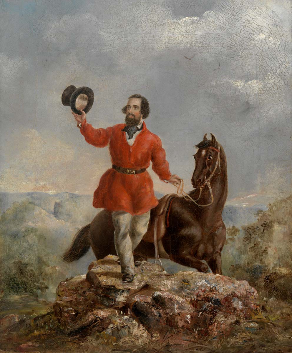 <em>Mr E.H. Hargraves, the Gold Discoverer of Australia, Feb 12th 1851 Returning the Salute of the Gold Miners</em> by TT Balcombe