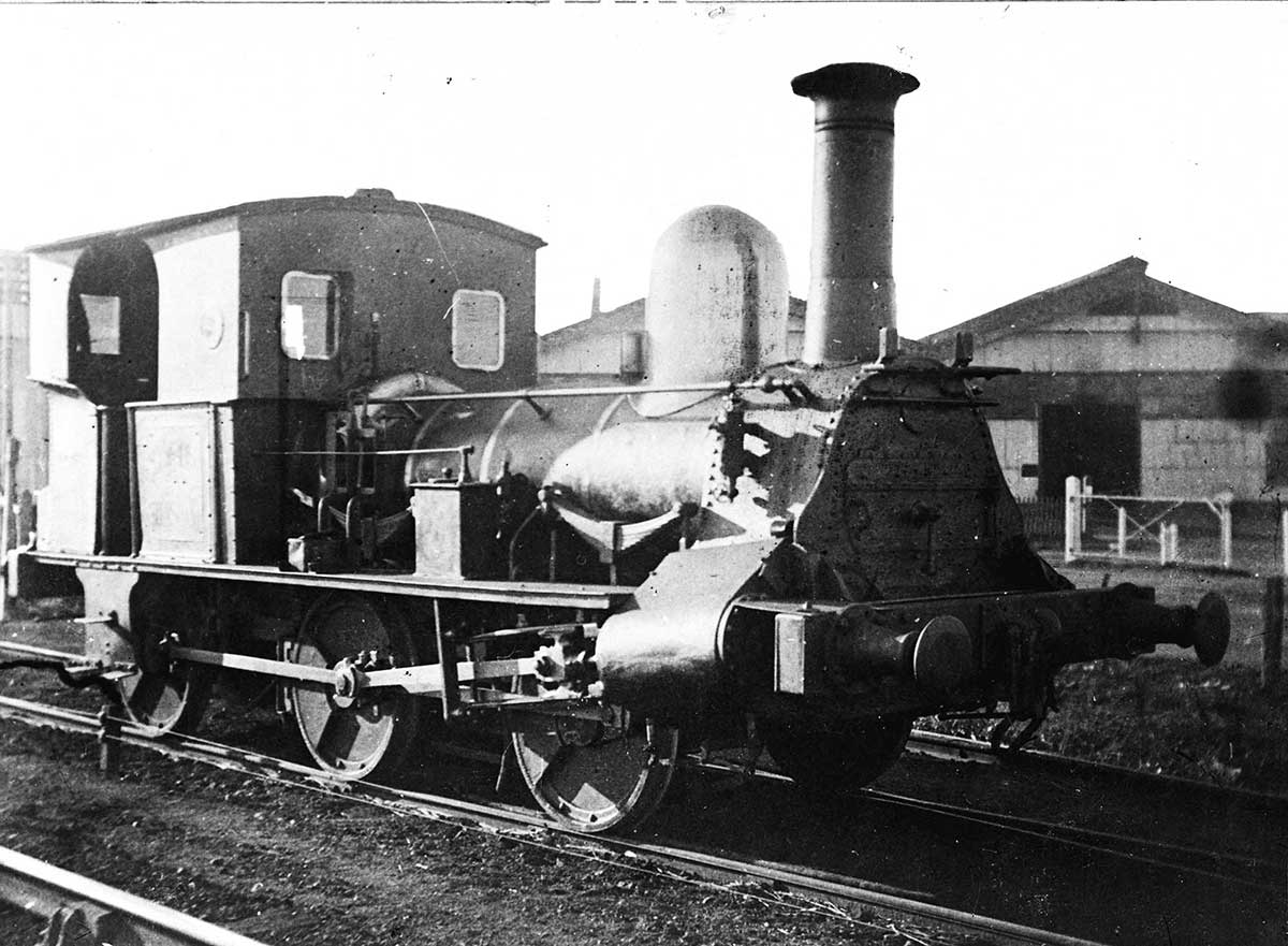 <p>Steam locomotive No. 34 ‘Titania’, owned by the Geelong and Melbourne Railway. A similar engine was used on Australia's first steam railway line, in Melbourne.</p>