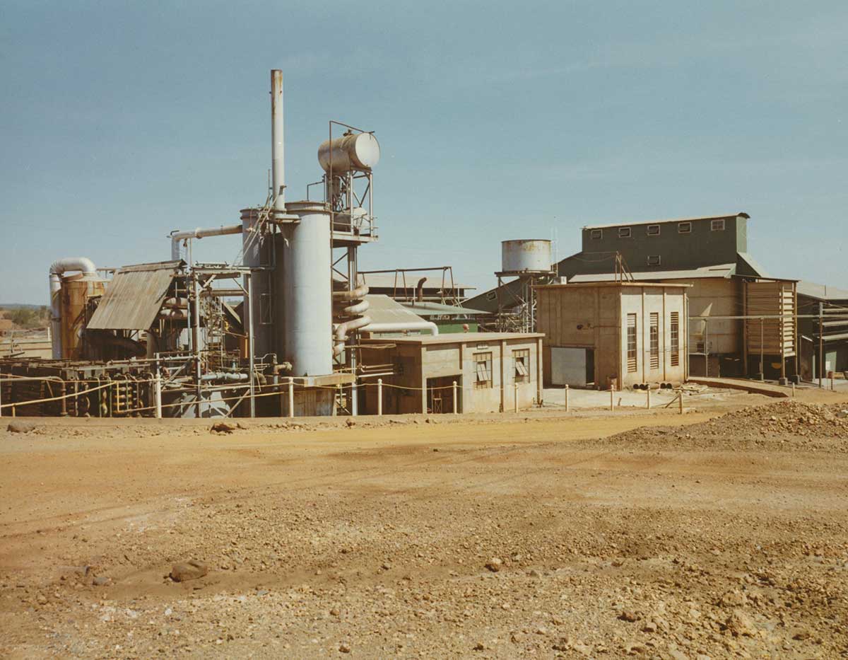 Colour photo of a mining facility.