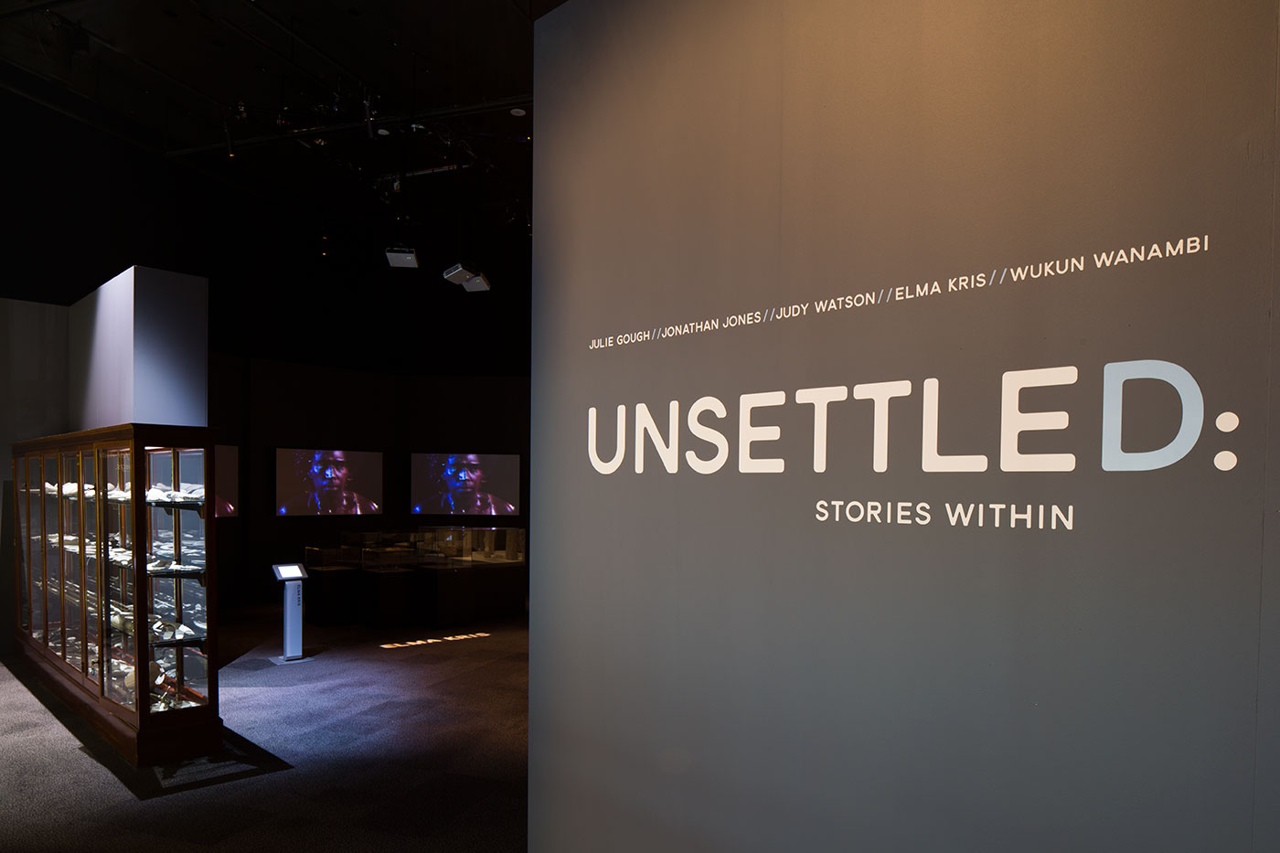 Entrance to the Unsettled exhibition at the National Museum of Australia