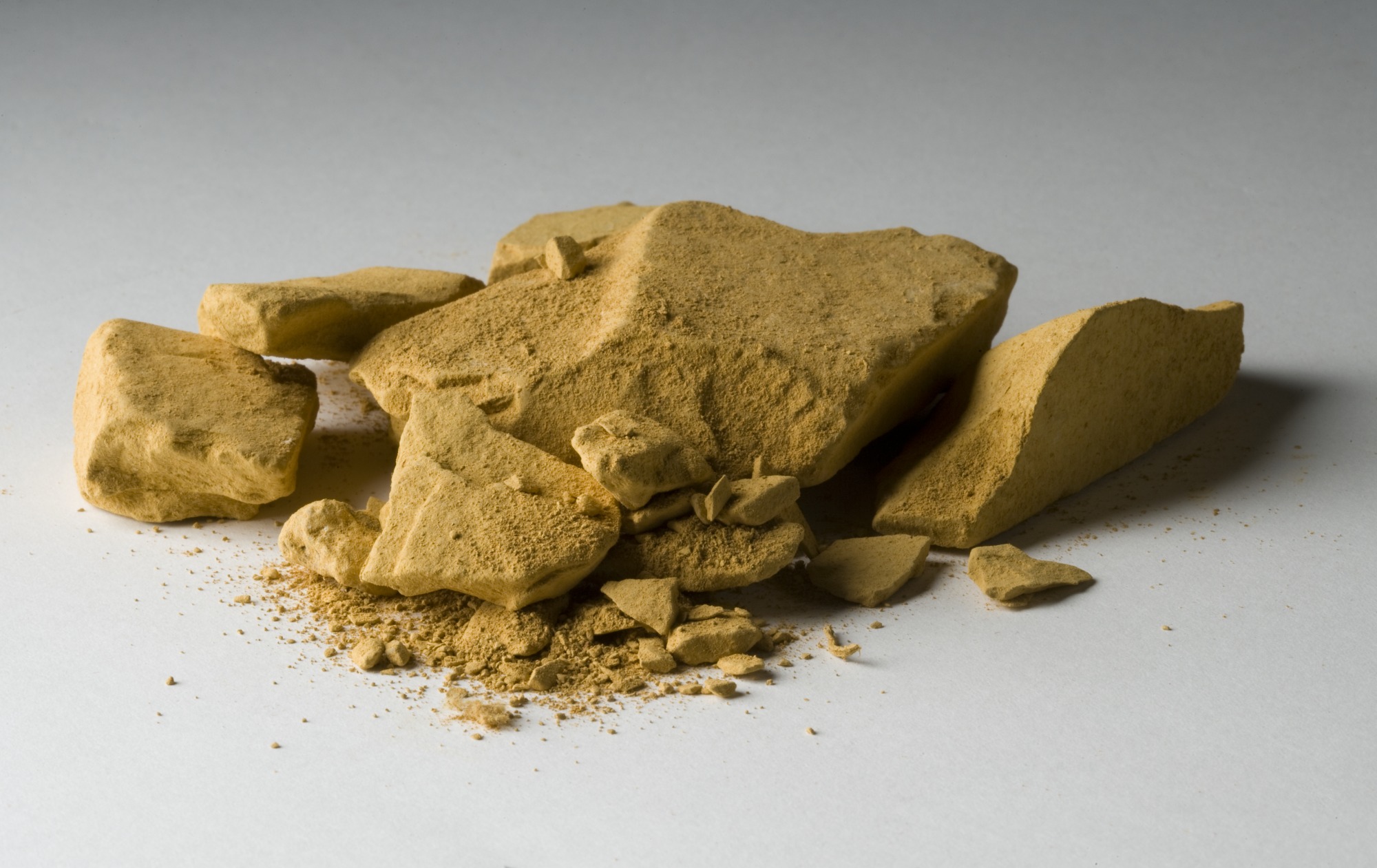 Pieces of yellow ochre from Melville Island.