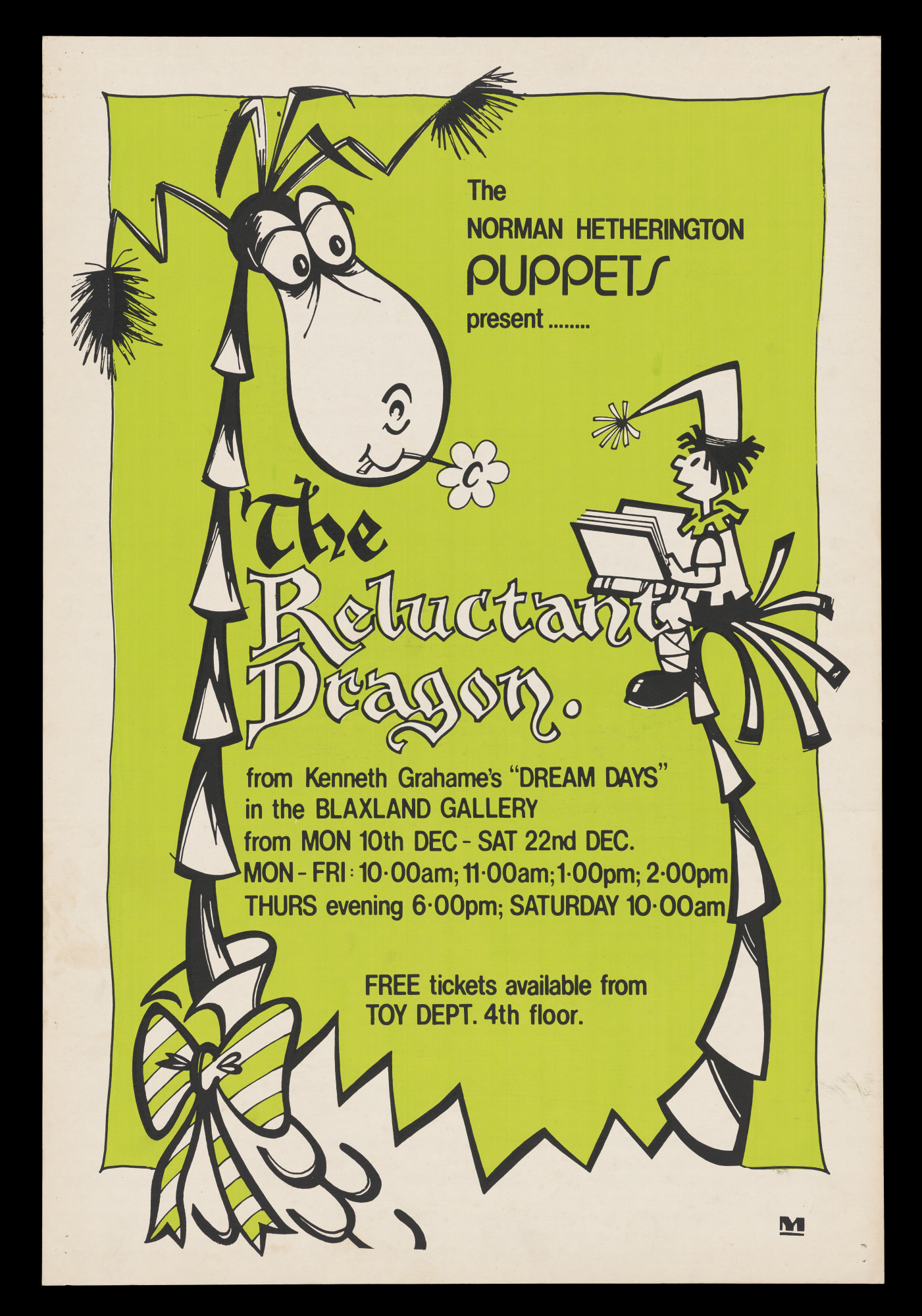 Poster advertising The Reluctant Dragon
