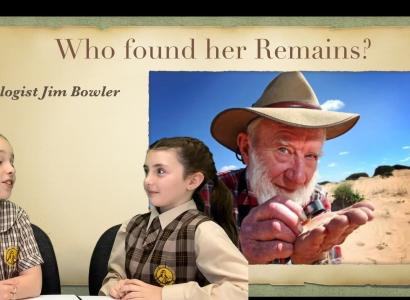 Screenshot from the Mungo Lady History Makers video