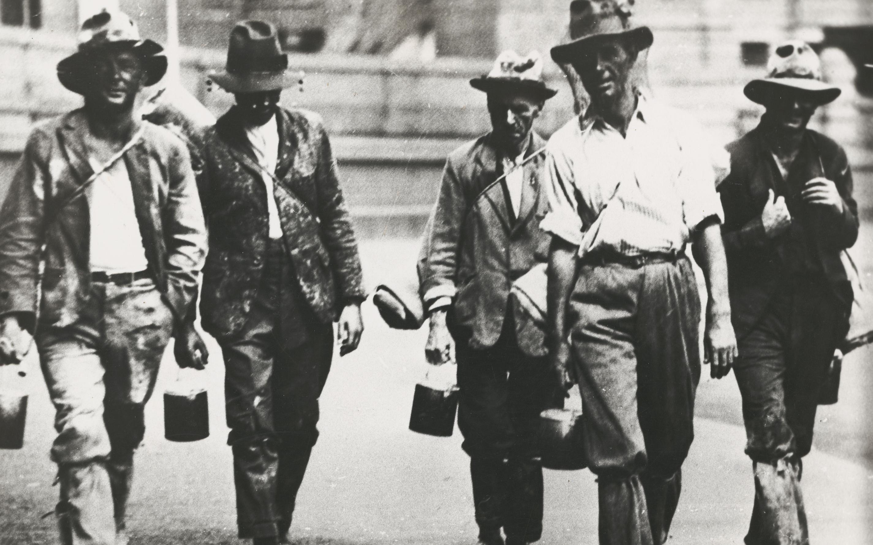 Men looking for work, 1930.